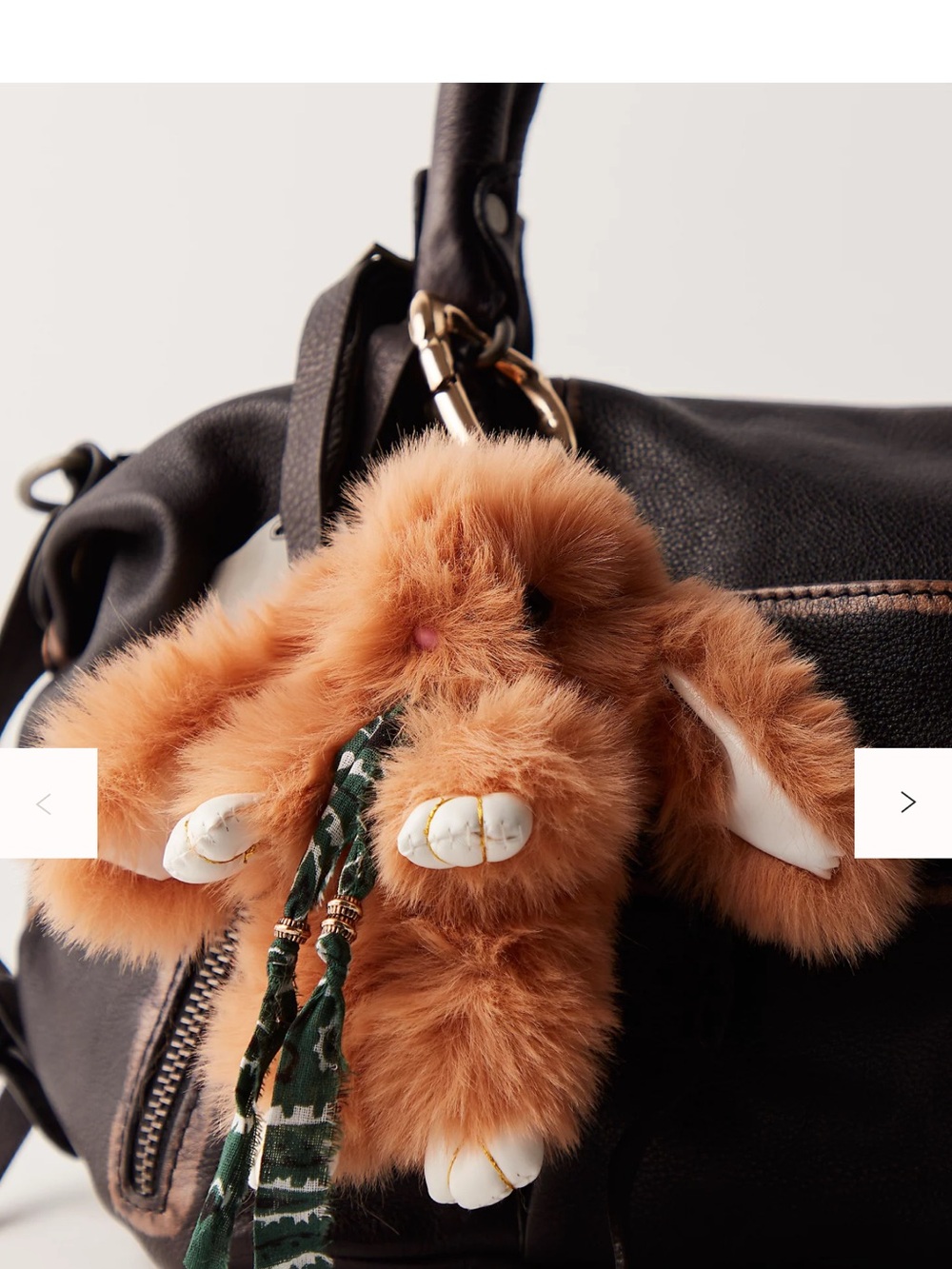 Free people Designer-Inspired Plush Bunny Bag Charm in Rust
